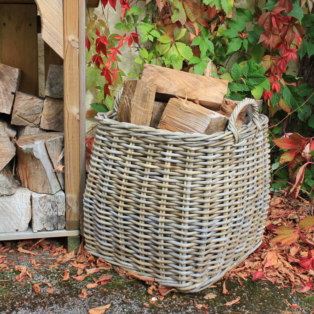 Indoor discount log basket