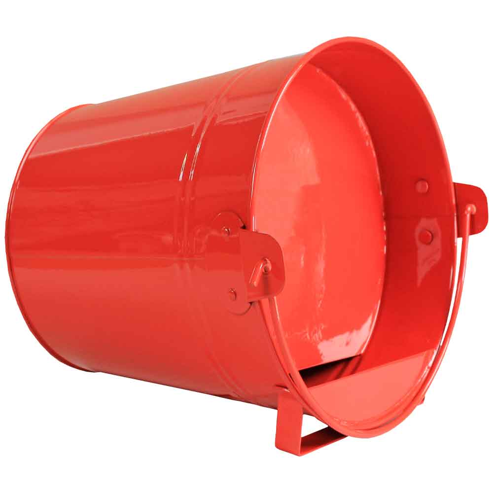 Red Metal Lying Bucket Drinker, 4 litre