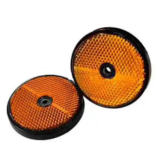 Reflektor rund, 60mm Durchmesser, orange, 2 St√ºck - ATU