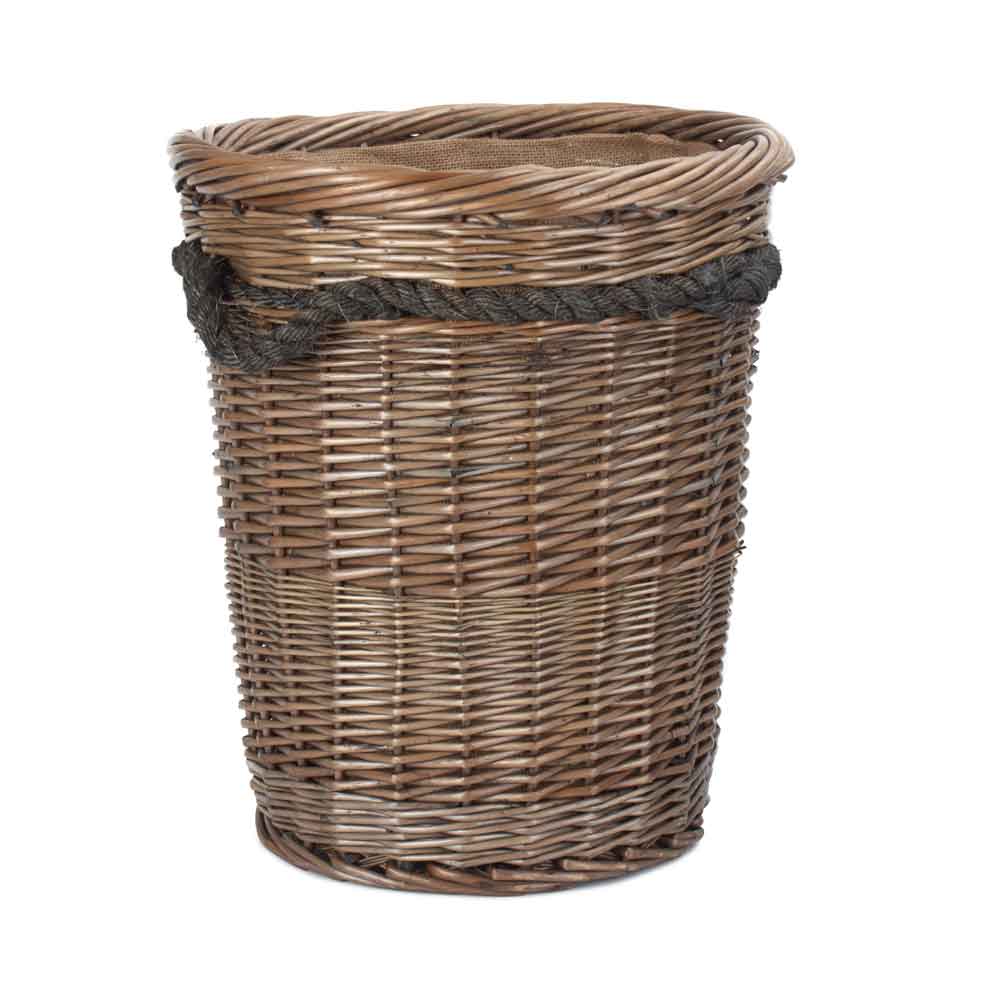 Tall Round Deluxe Lined Willow Log Basket