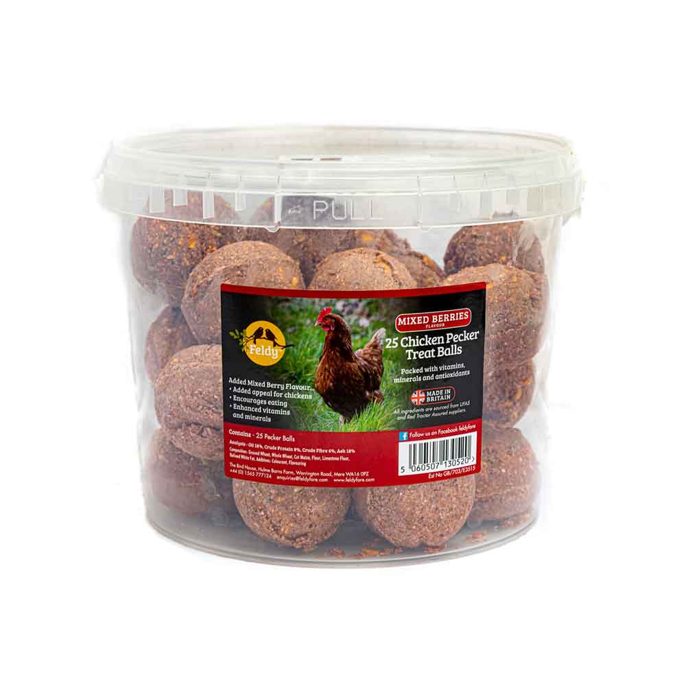 Chicken Pecking Balls Treat, tubs of 25