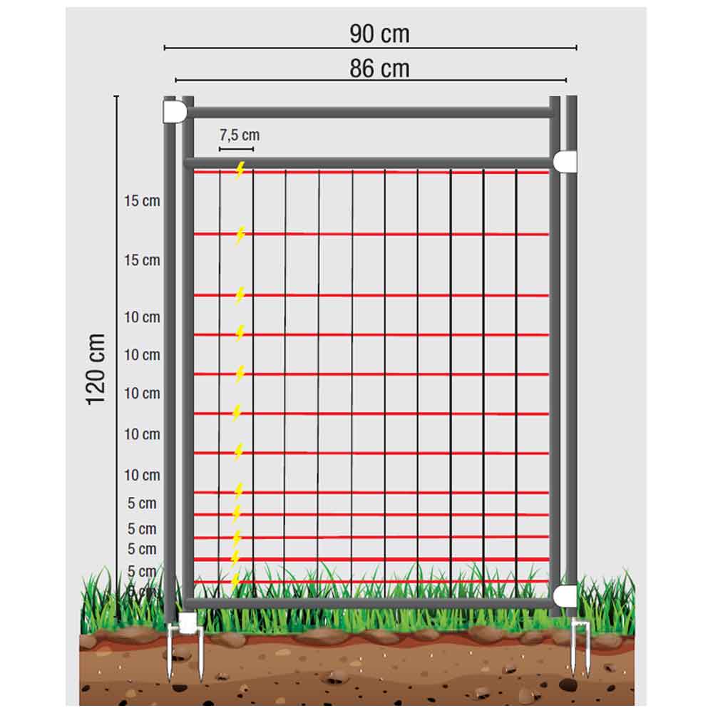 Rigid Gate for Electric Poultry Netting