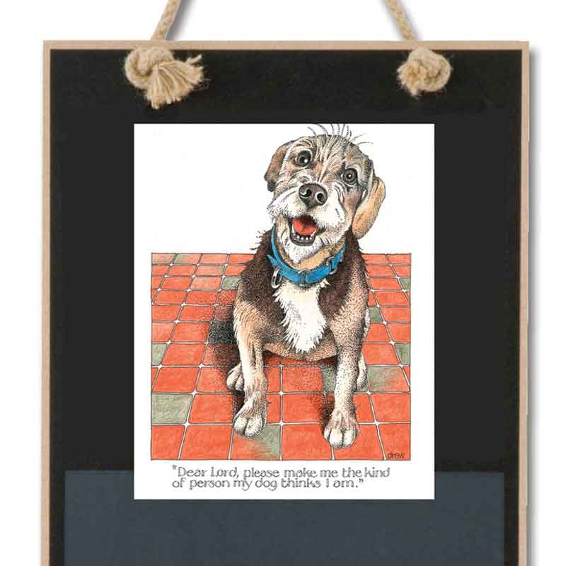 Simon Drew Terrier Chalkboard