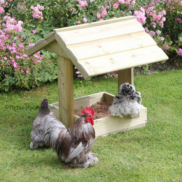 Chicken Dustbath or Feeder Shelter, made in UK by Flyte so Fancy